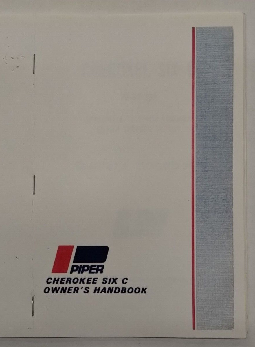 Piper 1970 PA-32-260C Cherokee Six Owners Handbook 753-809-Reproduction