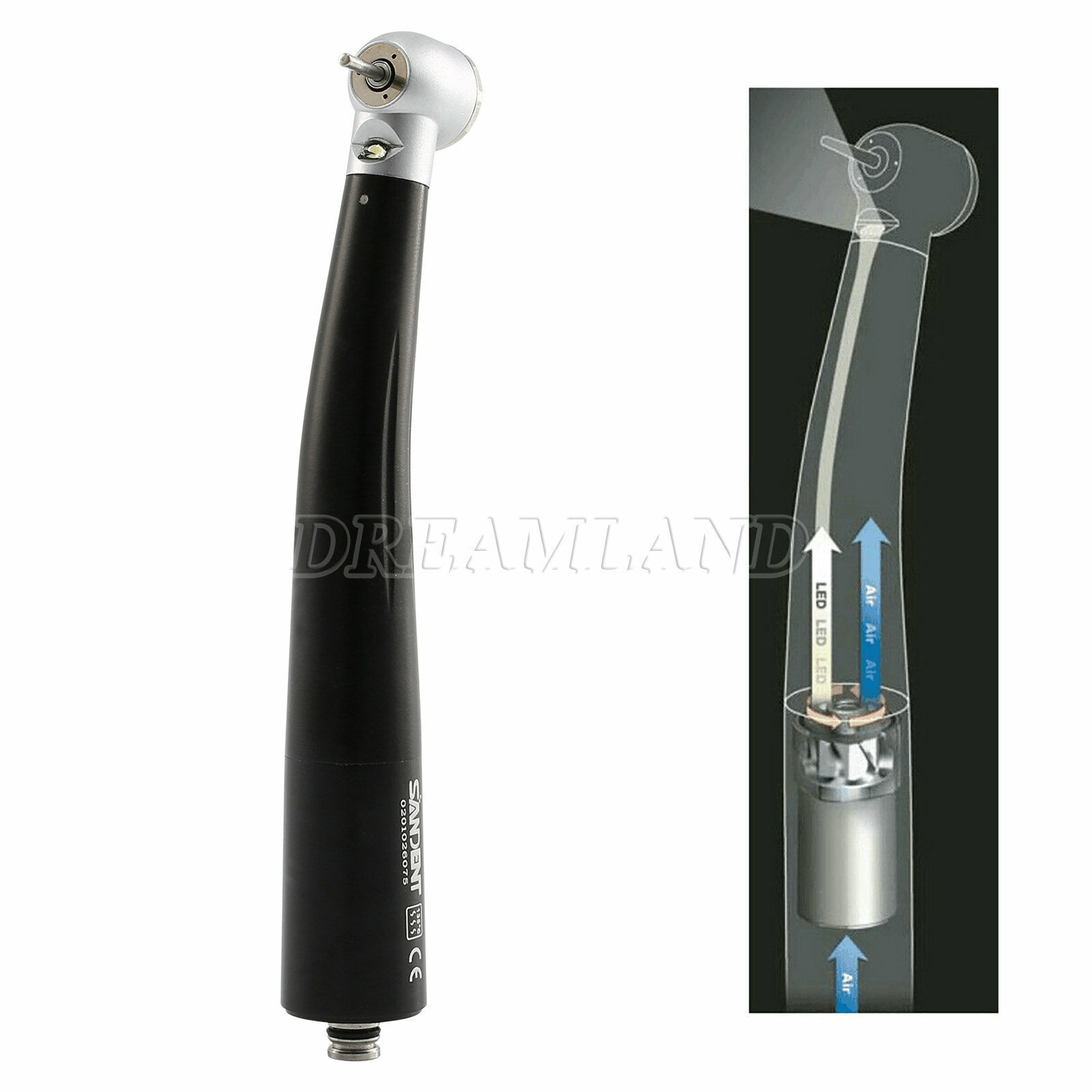 NSK Style Dental LED E-generator High Speed Handpiece / 4 Hole Quick Coupler