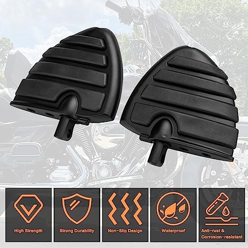 Motorcycle Mini Floorboards Highway Footpegs Adjustable Passenger Black