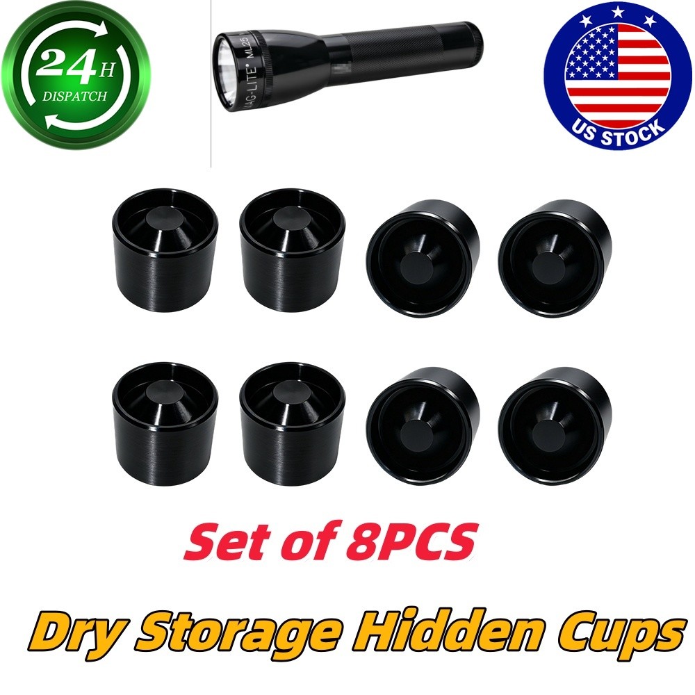 For Maglite C Cell Non Freeze Anodized Aluminum Plugs-Dry Storage Hidden Cups
