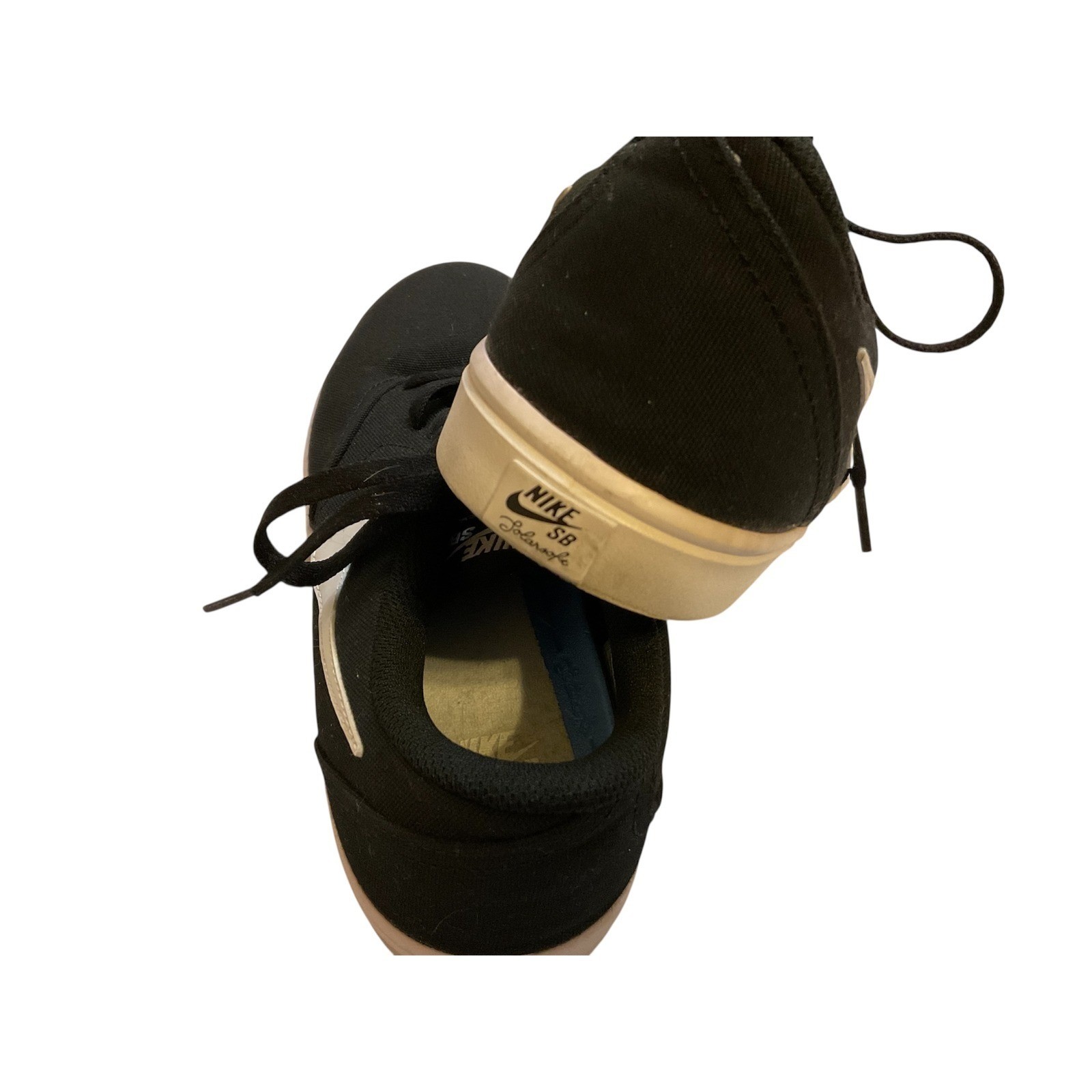 Nike SB Zoom Stefan Janoski Canvas Black White Skate Shoes Mens Size 9