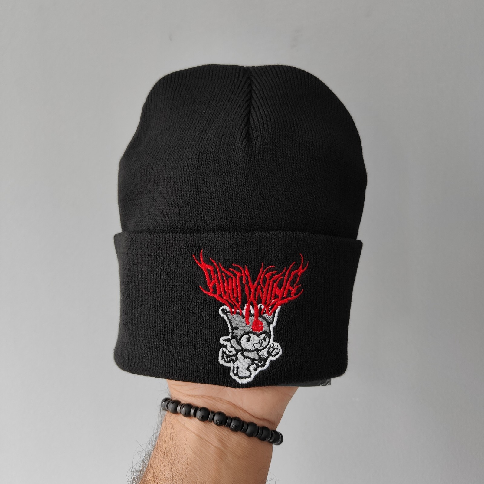 Kuromi Beanie,Anime Embroidery Beanie,Harajuku clothing,Teenage gift,Kawaii