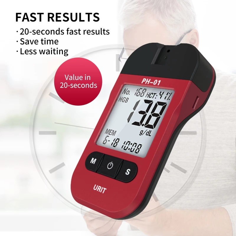 Hemoglobin Test Meter Kit 25 Test Strips & Lancets Home Blood Testing gt