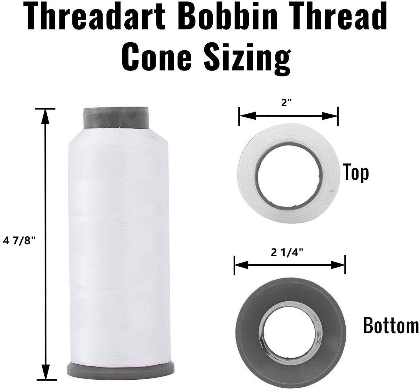 2 cones Embroidery machine polyester thread 5000 yds ( BLACK)
