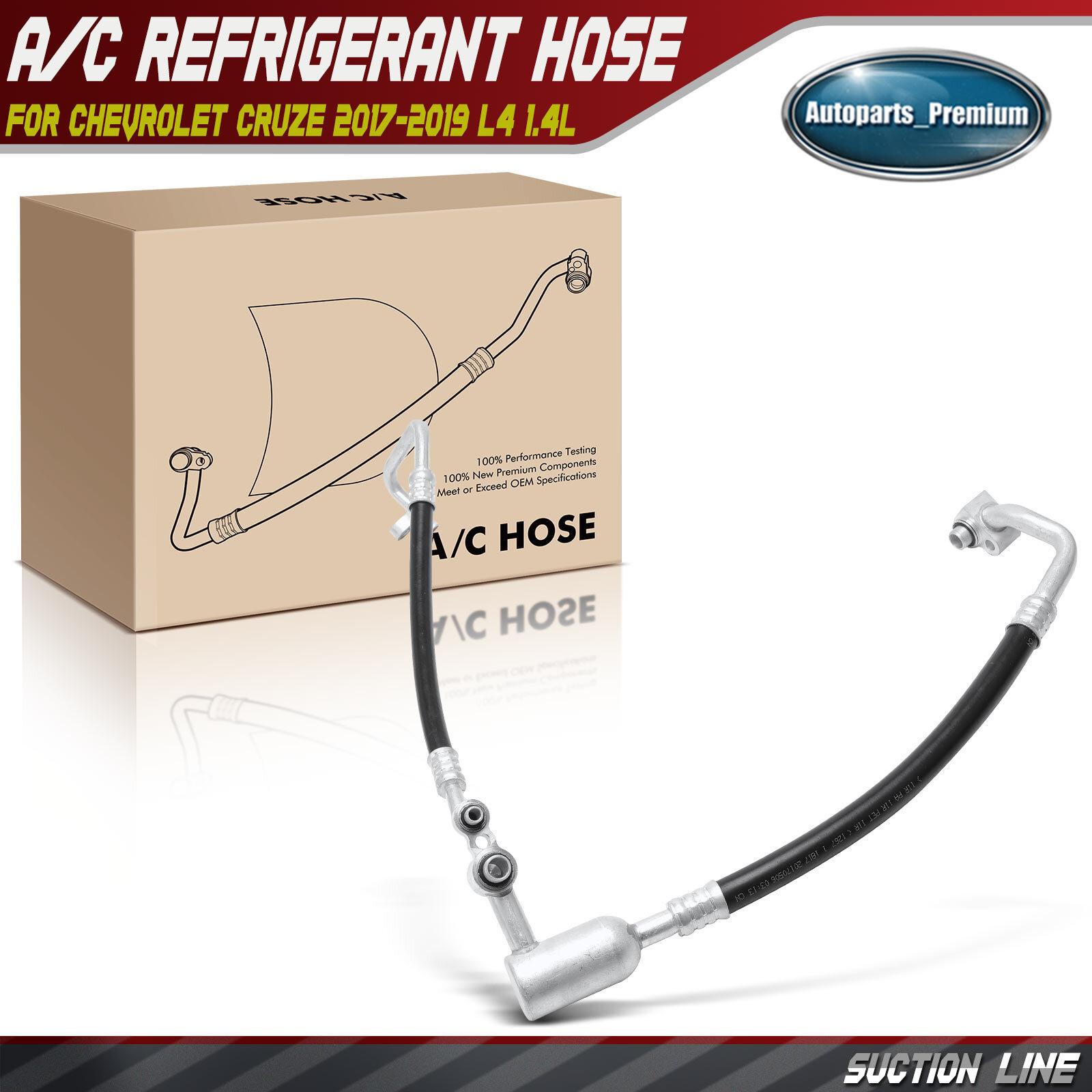 A/C Hose Suction Line  for Chevrolet Cruze 2017 2018 2019 L4 1.4L Low Pressure