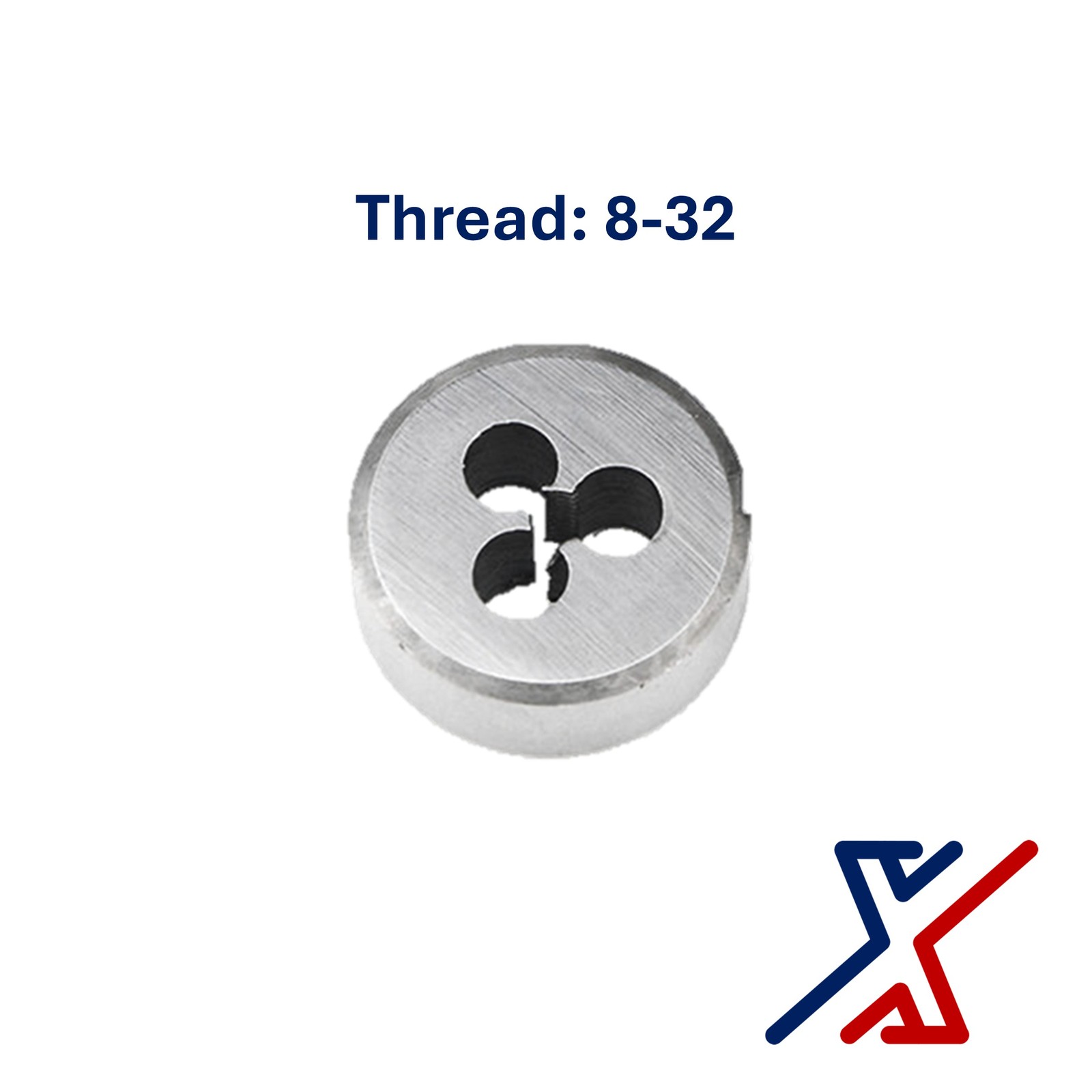 8-32 Thread Cutting Carbon Steel Die (1 Die) by X1 Tools