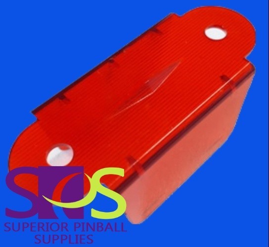GOTTLIEB/WILLIAMS PINBALL MACHINE 1-1/2" TRANSPARENT RED DOUBLE-SIDED LANE GUIDE
