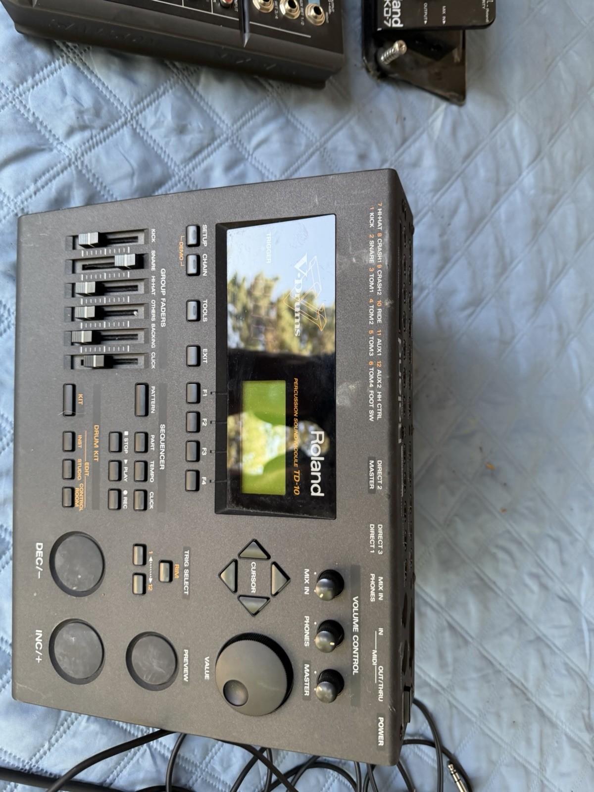 Roland TD-10 V-Drums Digital Electronic Full Drum Kit Module Pads Rack Pedal