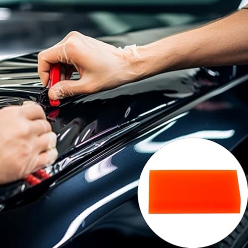 6Pcs 2” Small Rubber Squeegee for Vinyl Installation, Window Tinting, Orange