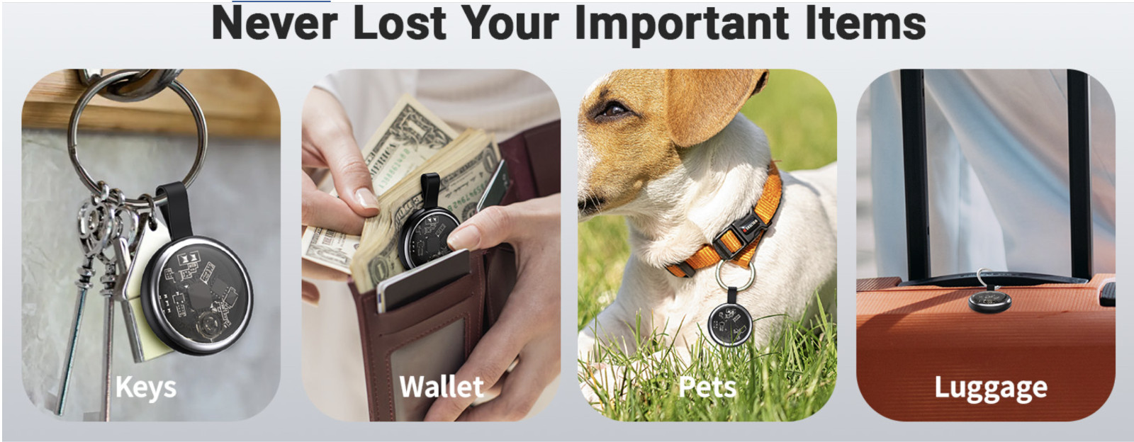 New Air Tracker Tags-4 Pack Compatible with Apple Find My (Ios Only), Bluetooth