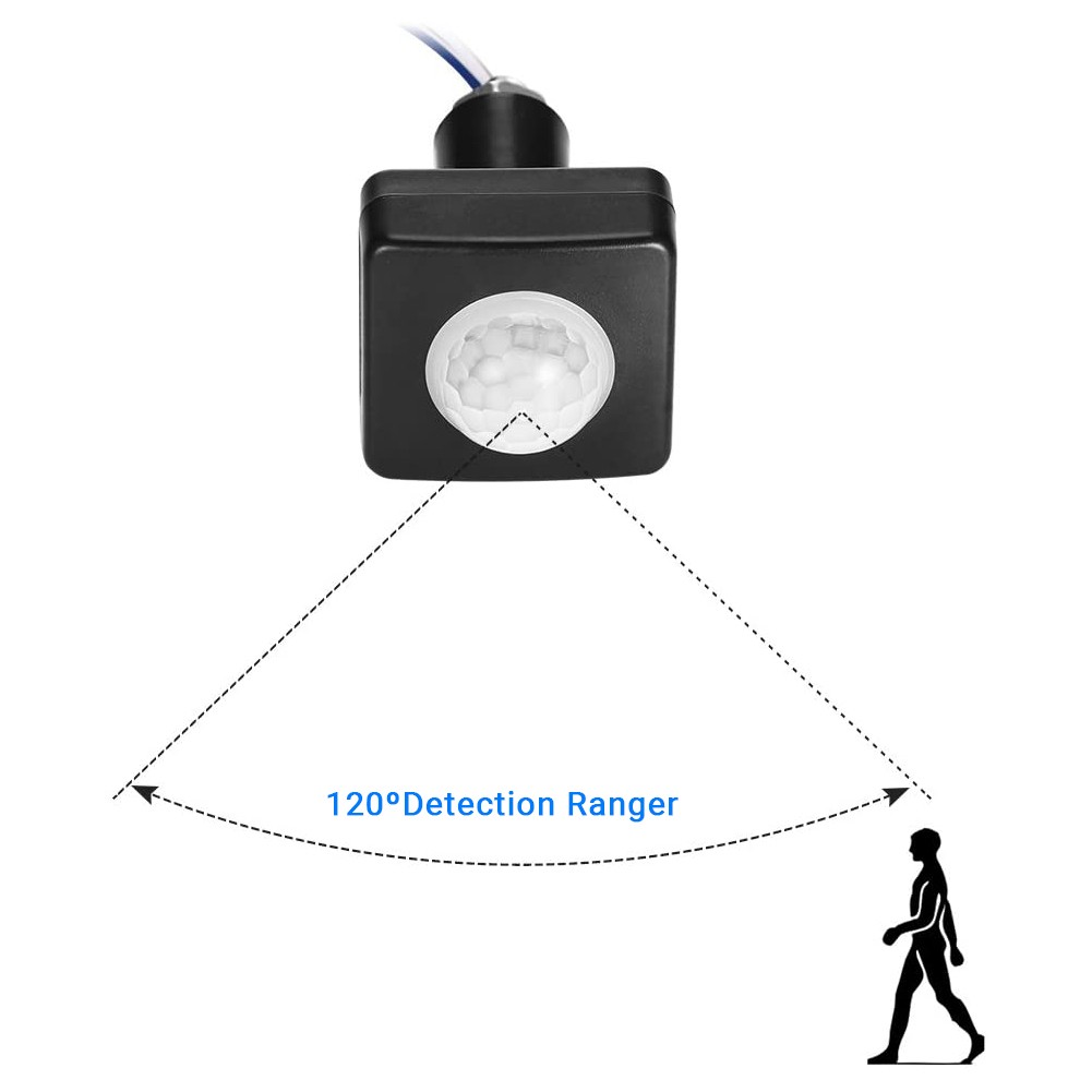 Black PIR Switch Infrared Motion Lighting Sensor Detector Wall Pavement Switch❀