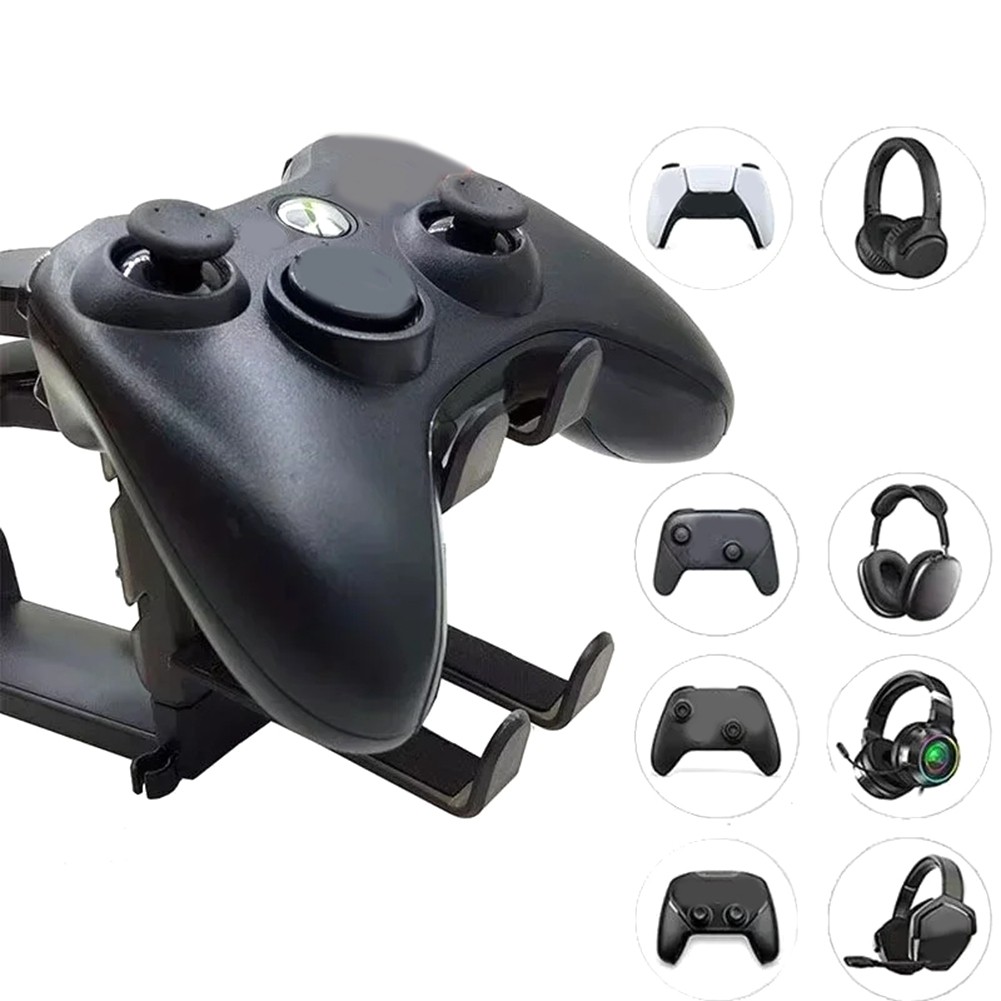 Desktop Gaming Controller Headphone Stand Storage Shelf for PC Headset VZR8239