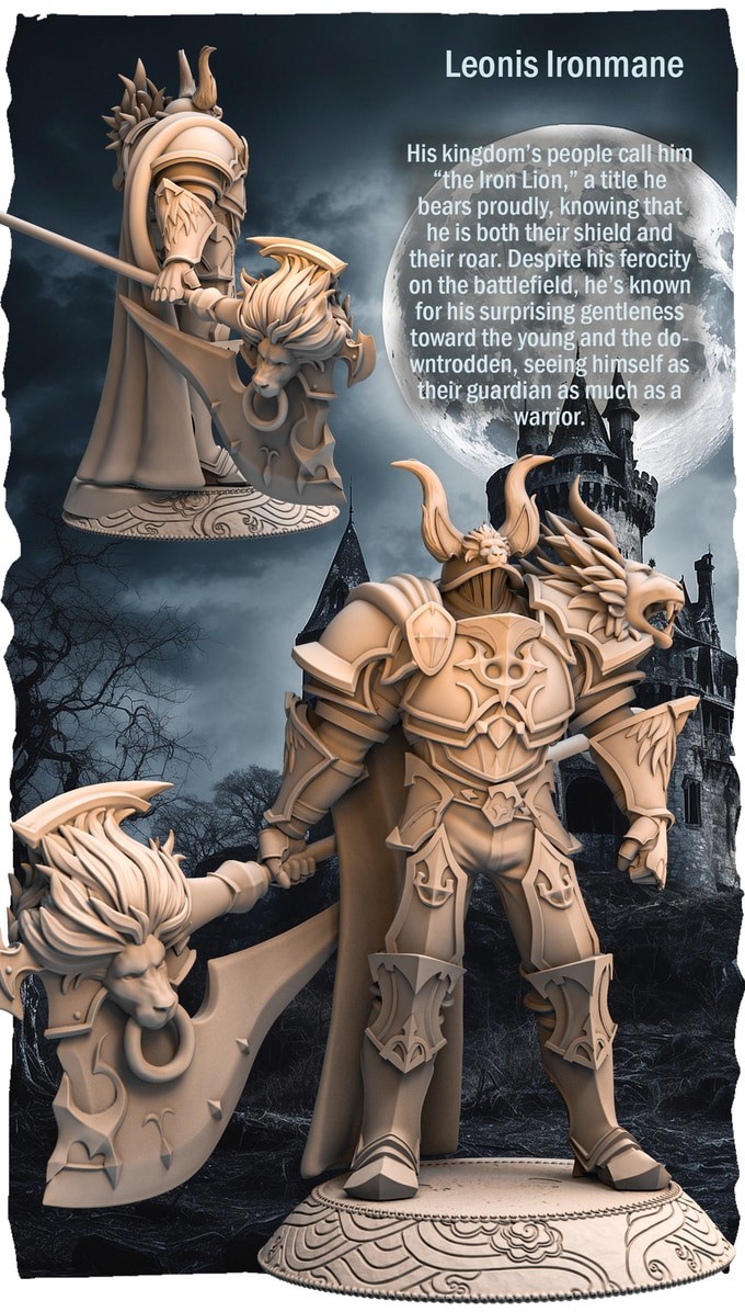 Dungeons and Dragons - Playable Character - Male Leonin Leonis - Paladin