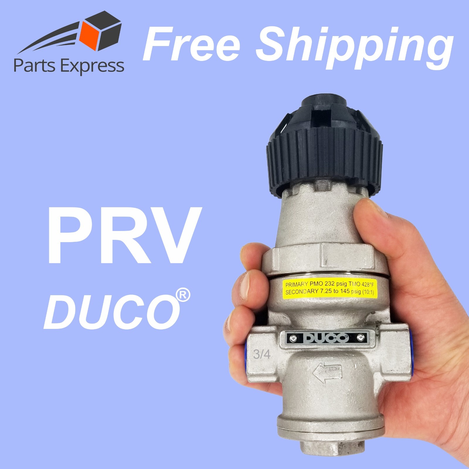 DUCO® 3/4" Stainless Steel Pressure Reducing Valve (PRV) for Steam/Oil/Gas