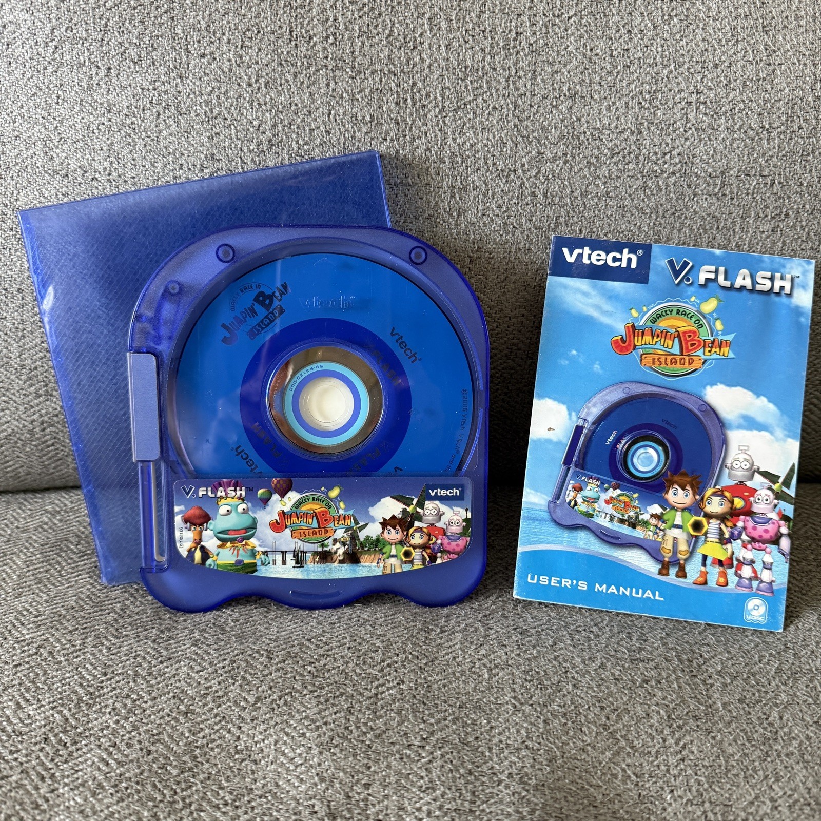VTech V.Flash Wacky Race On Jumping Bean Island Educational Video Game