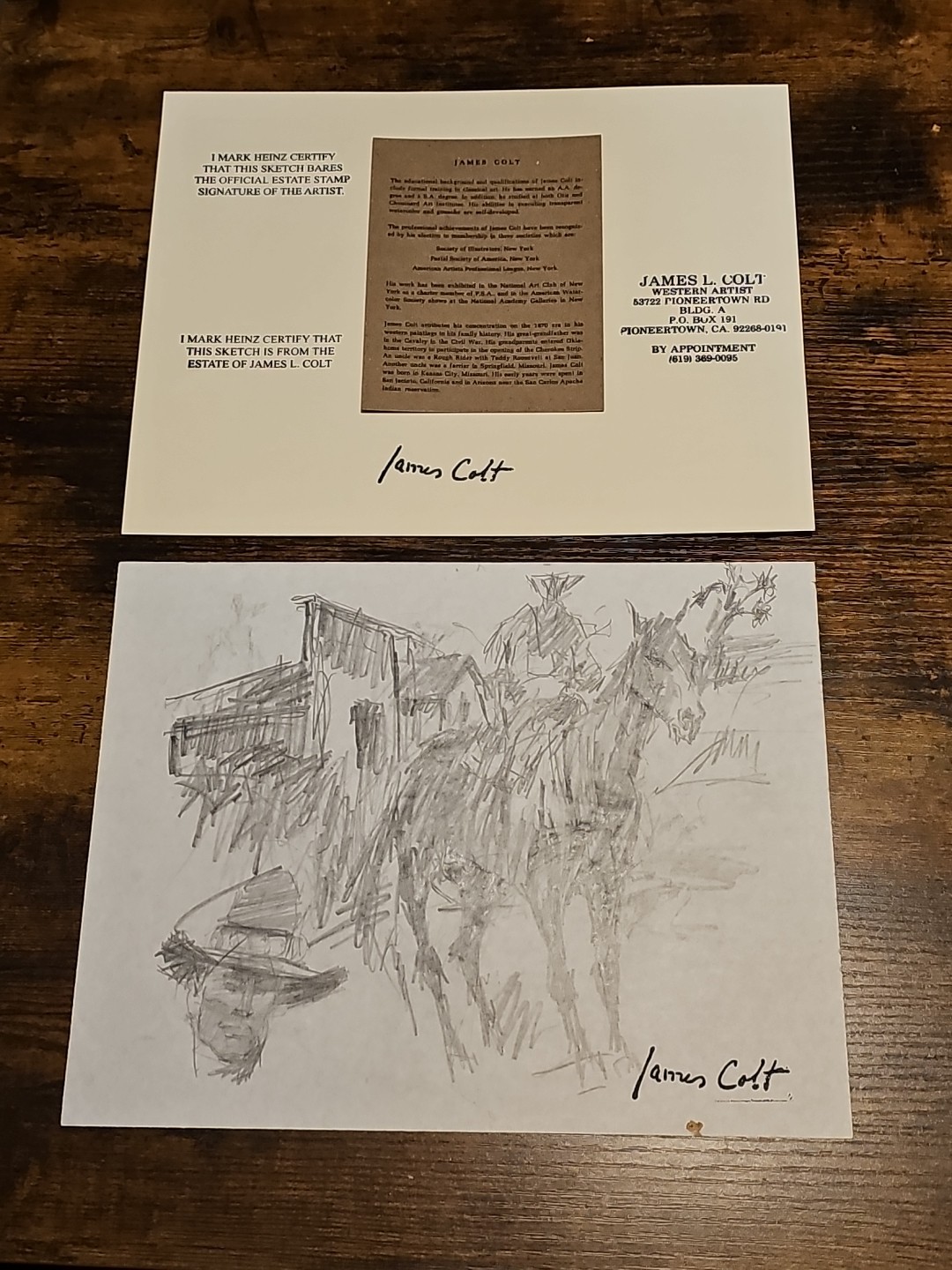 James Colt Western Cowboys Sketching  (245)