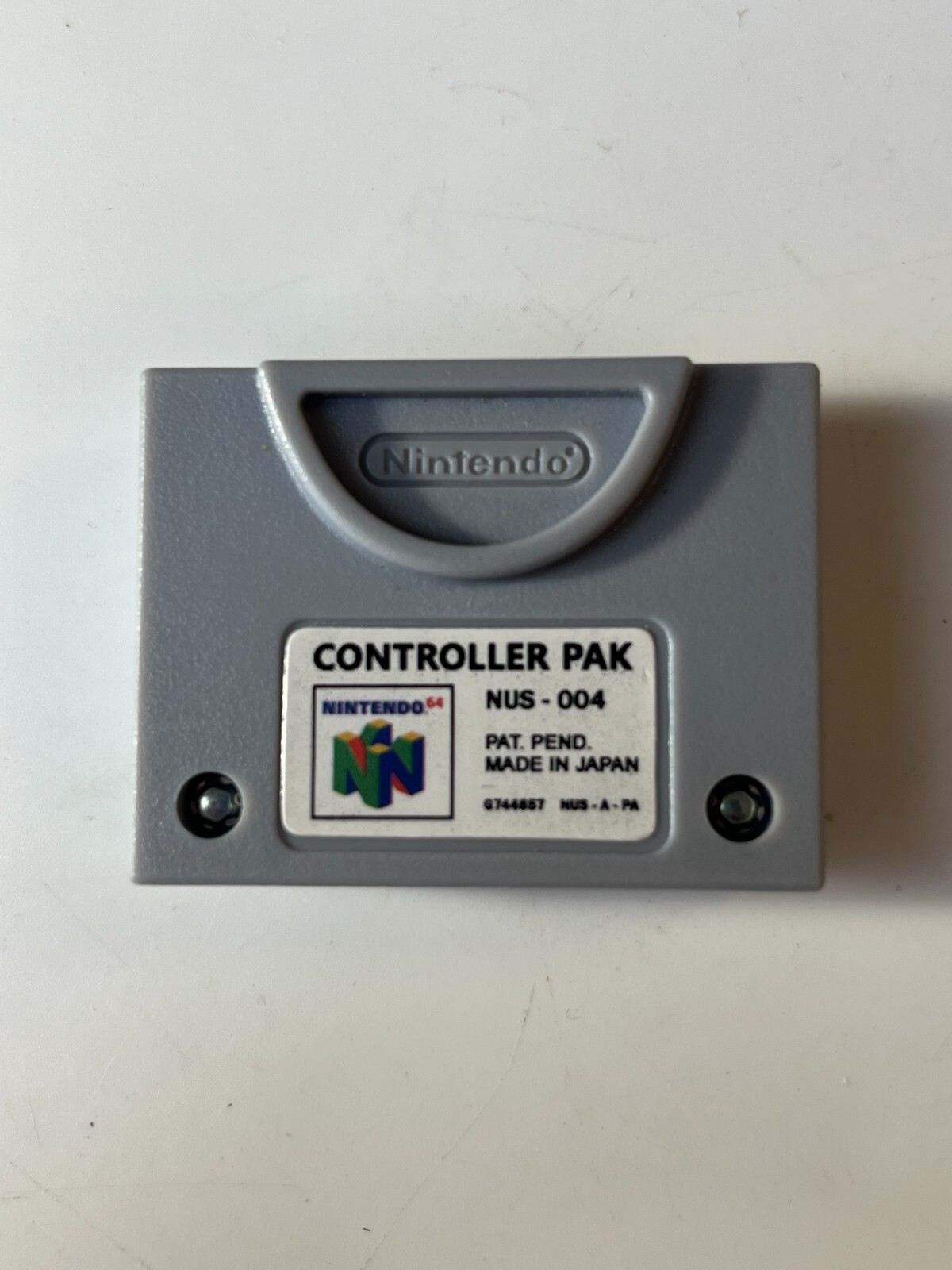 N64 Controller Pak NUS-004 OEM Official Nintendo 64 Memory Card - Tested & Works