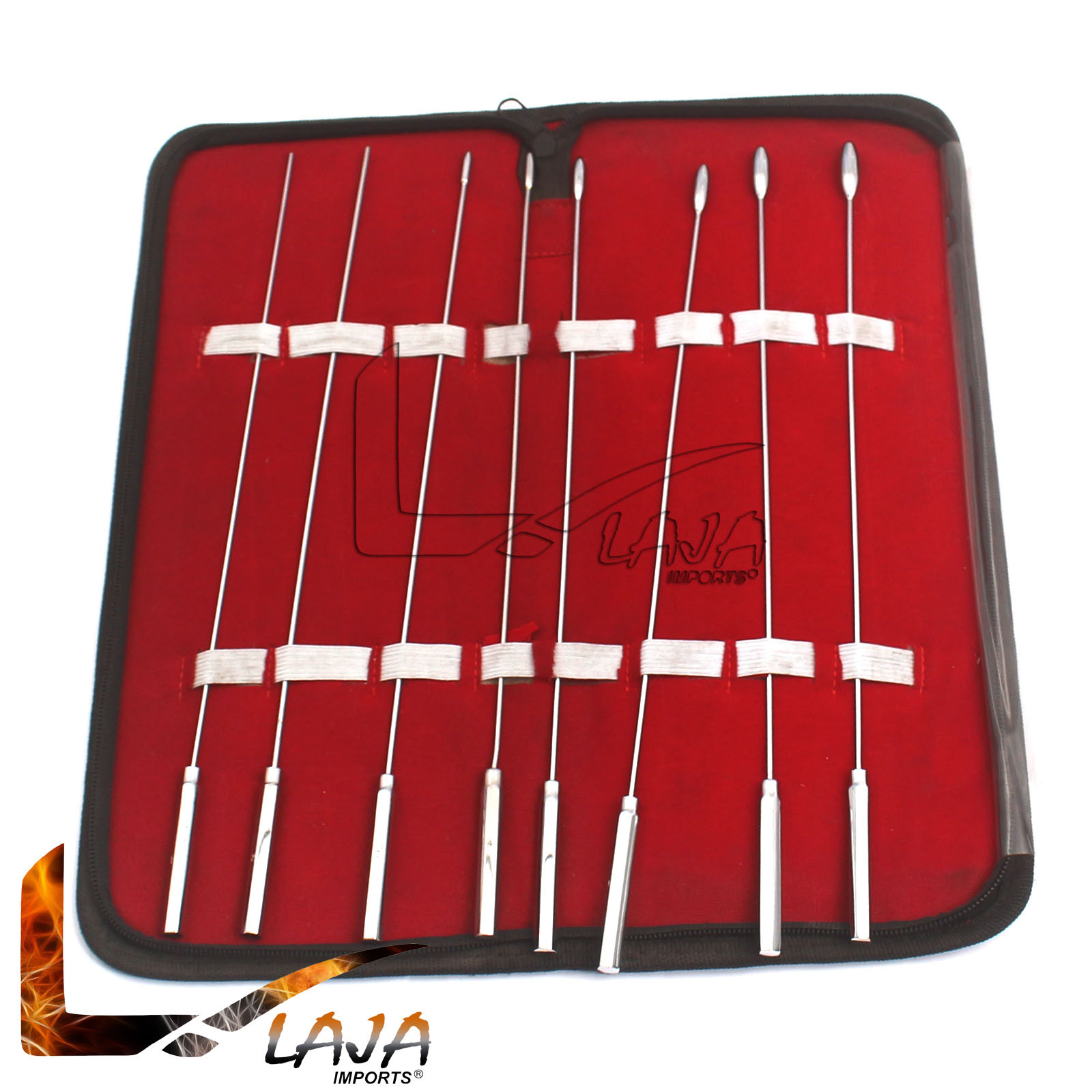 Bakes Rosebud Dilators Sounds 8 Piece Kit 3mm to 10mm In Case