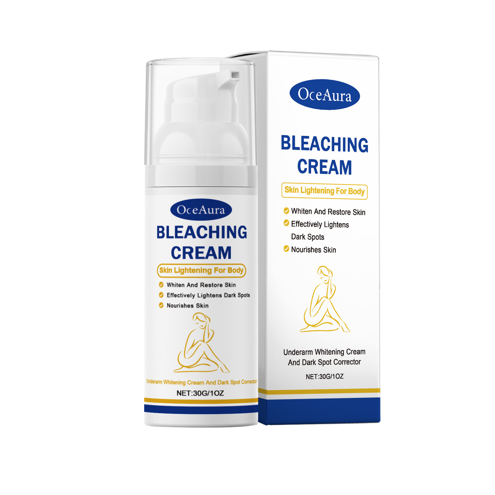 OceAura Vitamin C Brightening Cream Niacinamide Skin Glow Dark Spot Repair