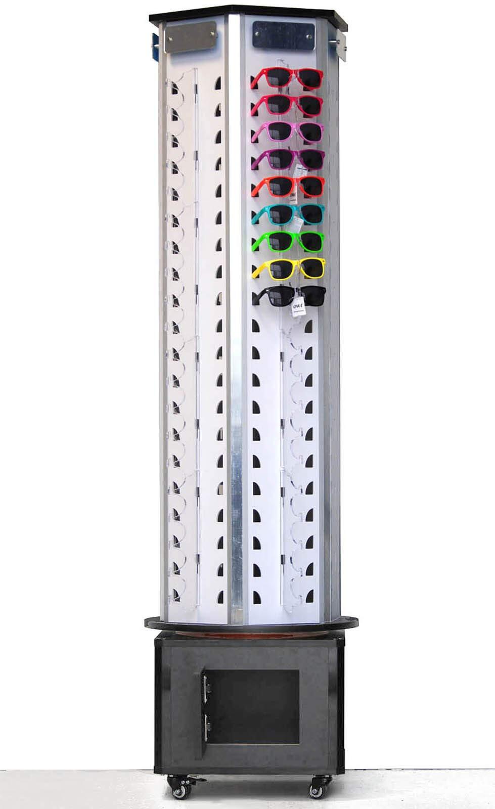 Owl Rotating Display for 120 Sunglasses Rack Holder Floor Stand Mirror 6021