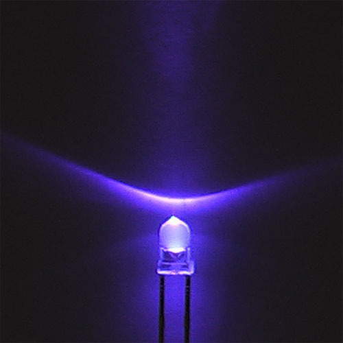 100pcs F3 3mm Round Ultra Violet LED UV Light 395-400nm Purple Lamp