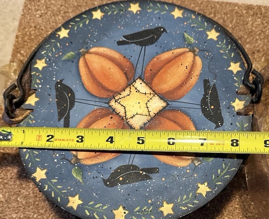 Hand Painted Folk Art Basket