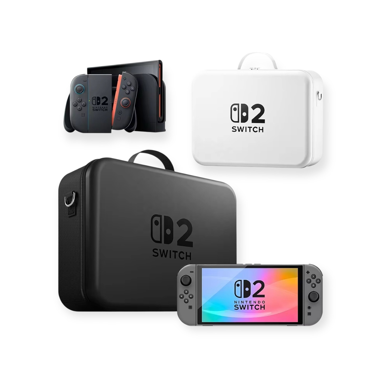 Nintendo Switch 2 Carrying Case Hard Shell Travel Bag For Console & Accessories