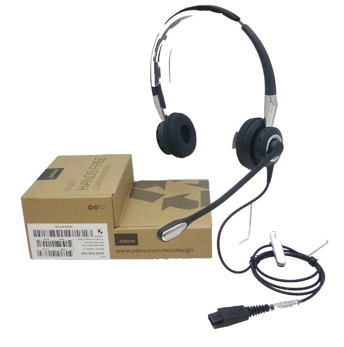 Jabra Biz 2400 II DUO Over-The-Head Noise-Canceling QD Headset 2409-820-205 NEW