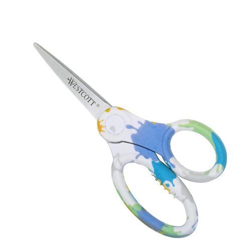 Westcott Splat! Pointed Tip Student Scissors, 5-Inch, Colors Vary (14812)