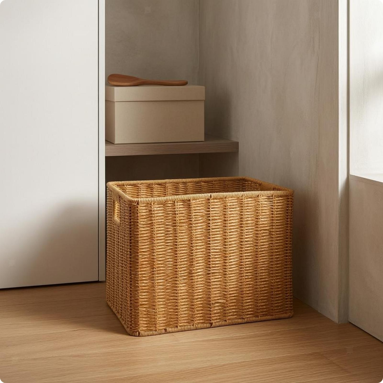 Plastic Storage Baskets Organizer Rectangular Open Top Basket for Home Bathroom