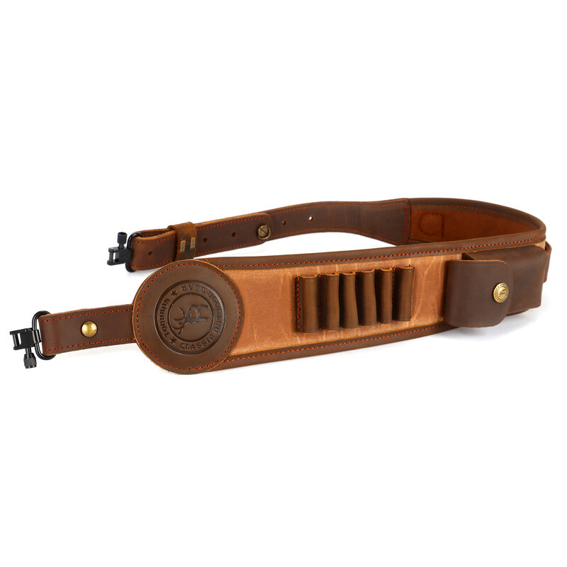 Rifle Sling Ammo Holder Bullet Pouch Shooting Finger Rest Strap Swivel-Xmas Gift