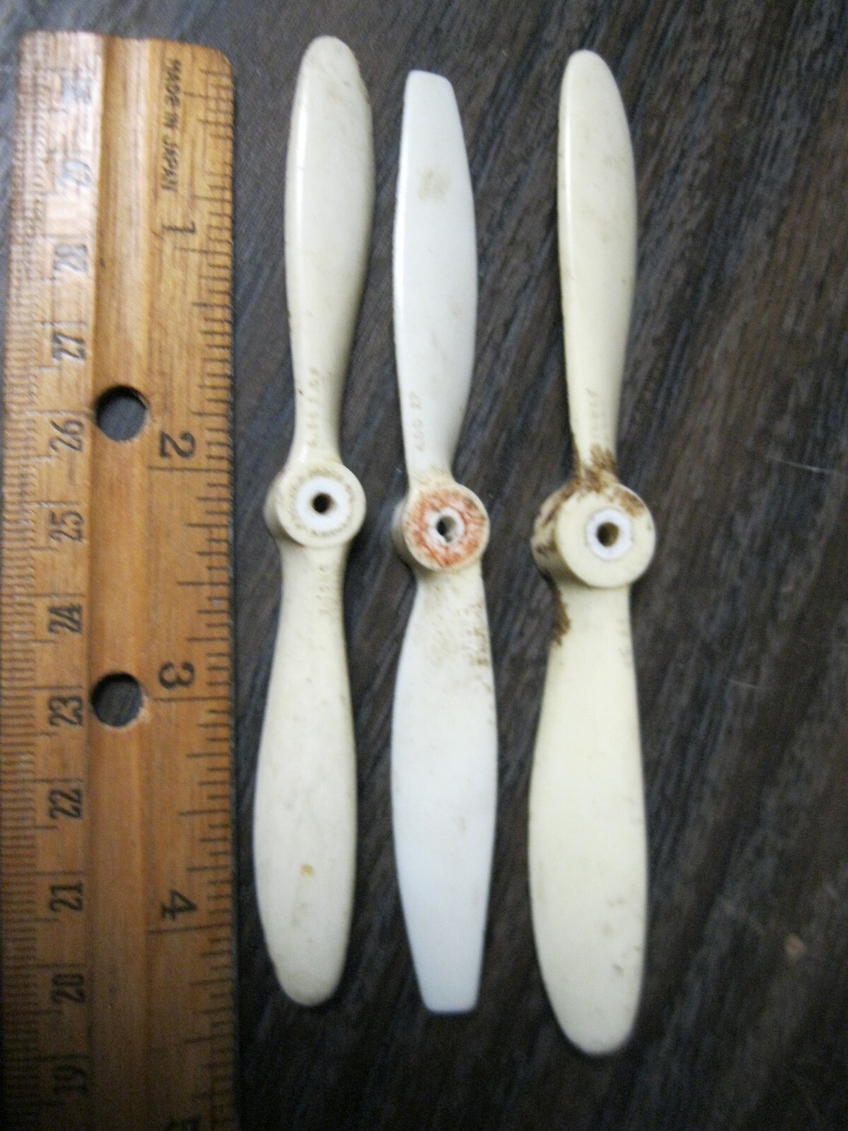 Lot of 3 used plastic PROPELLER / PROP Thimble dome 4.5D 2.5P, 4.5D 2P, 5D 4P