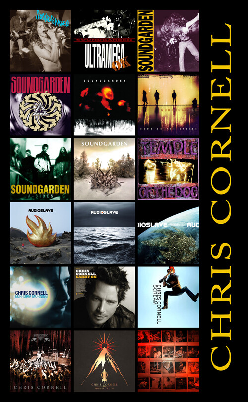CHRIS CORNELL album discography magnet (5" x 3.5") soundgarden audioslave RIP