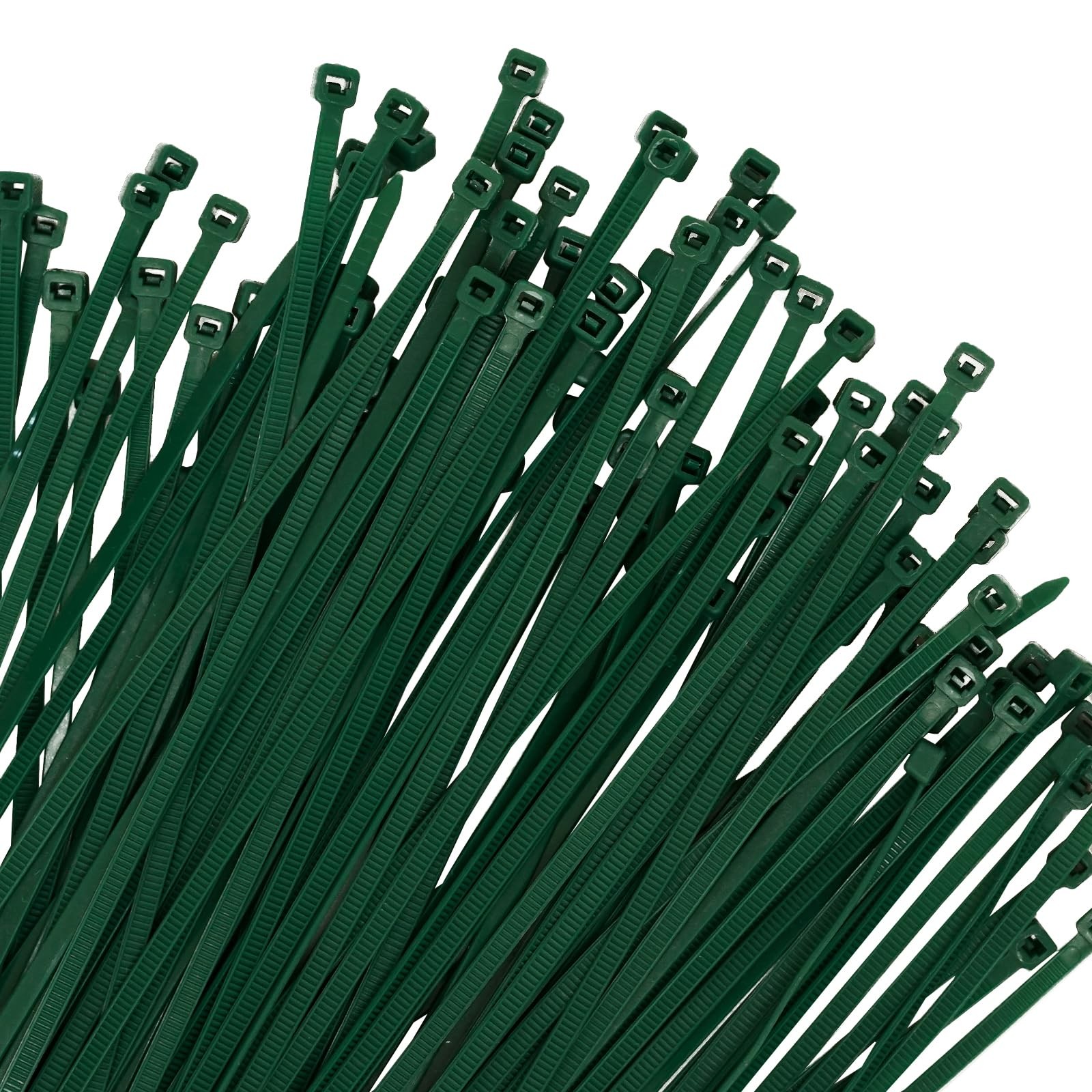 200PCS Nylon Zip Ties - 8 Inch Green,Multi-Purpose Self Locking Cable Ties