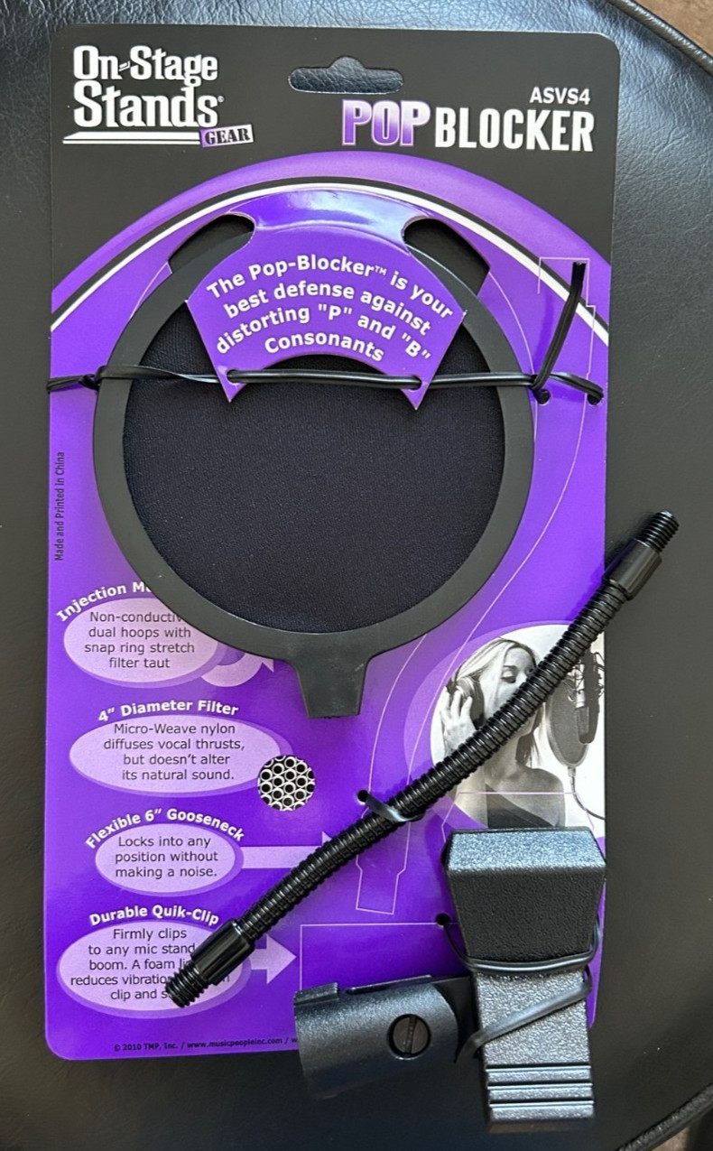 NEW Pop Blocker ASVS4 On-Stage Stands Gear 4” Inch NIP