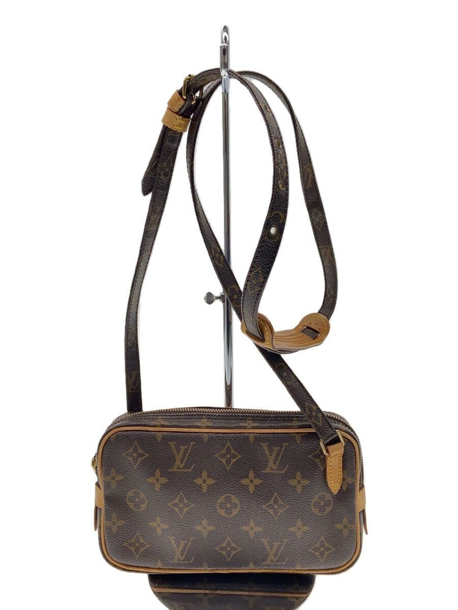 LOUIS VUITTON Shoulder Bag Pochette Marley Bandoliere Monogram Canvas BRW Used