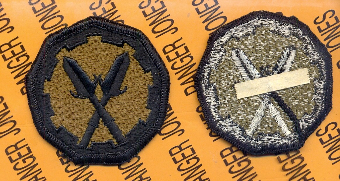 290th Military Police MP Brigade OD Green & Black BDU 2.5" uniform patch m/e