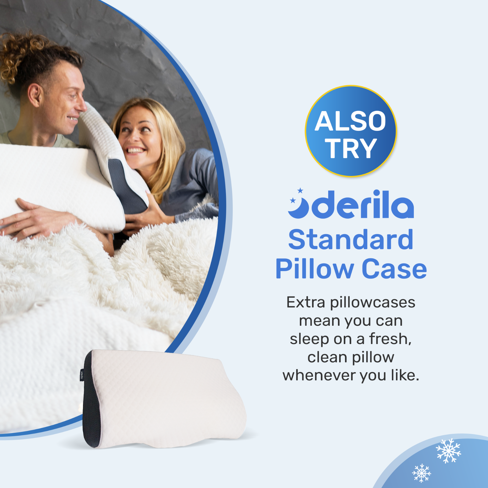 Derila® Cooling Pillowcase. Optimal Temperature Control for Perfect Sleep