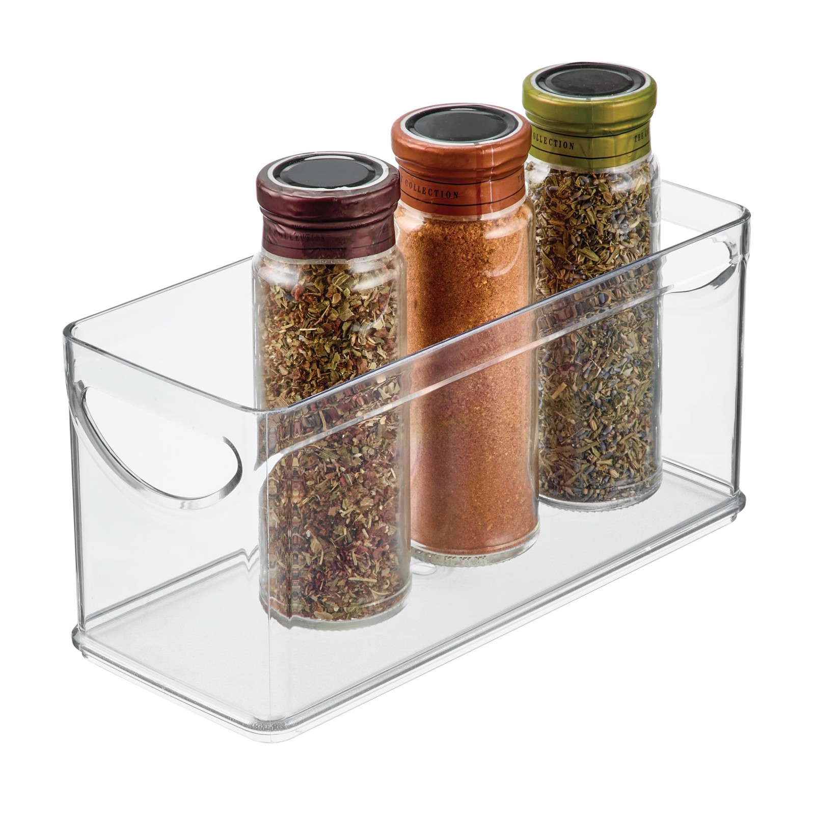iDesign Plastic Bin, 10" x 4.25" x 5", Clear Large,