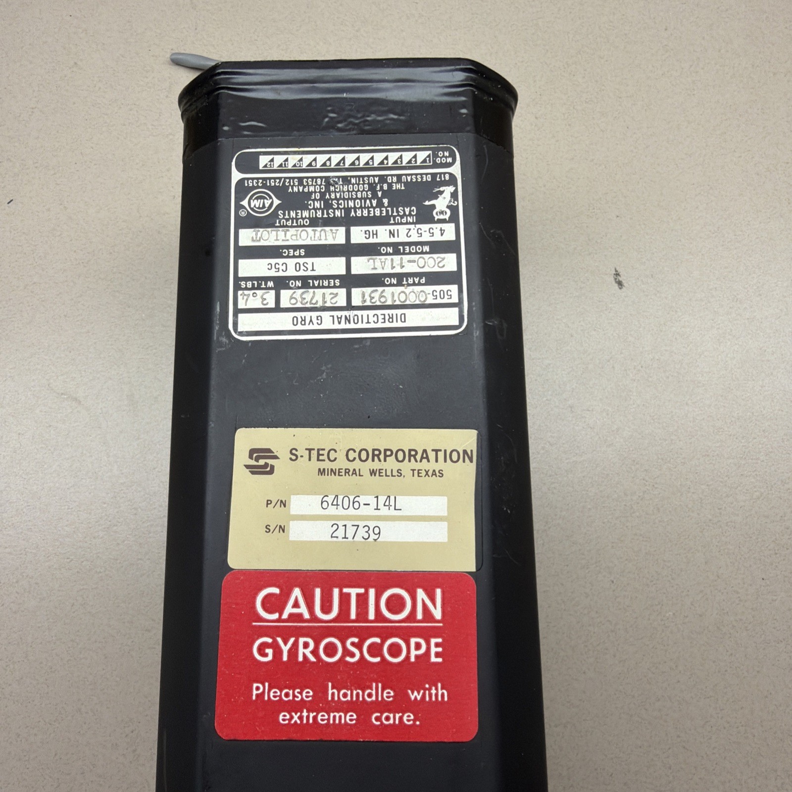 S-Tec Directional Gyro PN 6406-14L