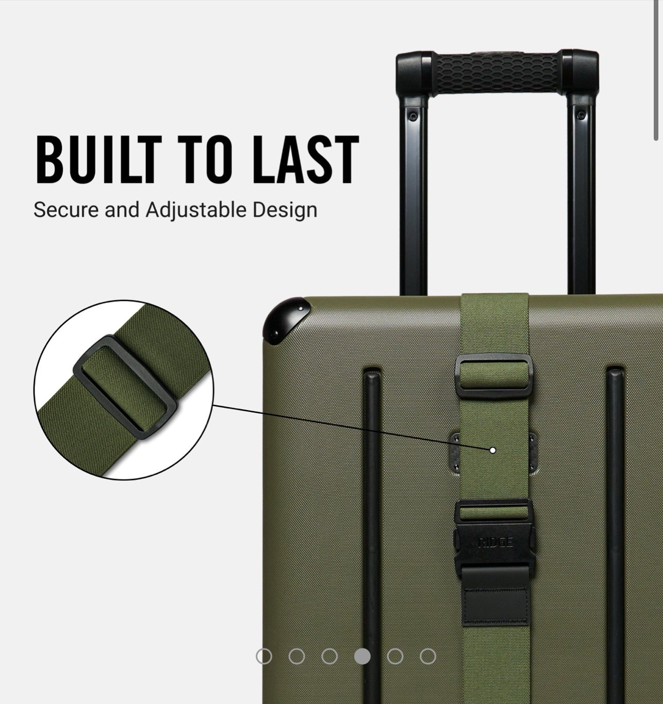 RIDGE Luggage Strap - MATTE OLIVE - New