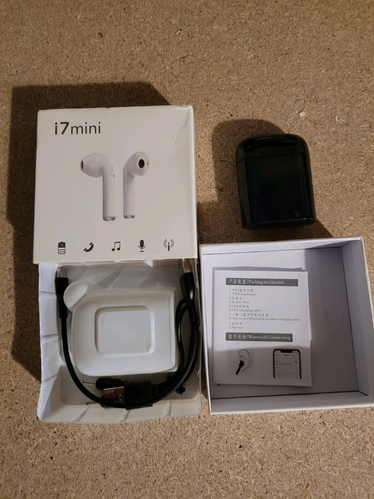 Bluetooth Headphones I7 Mini Bkack