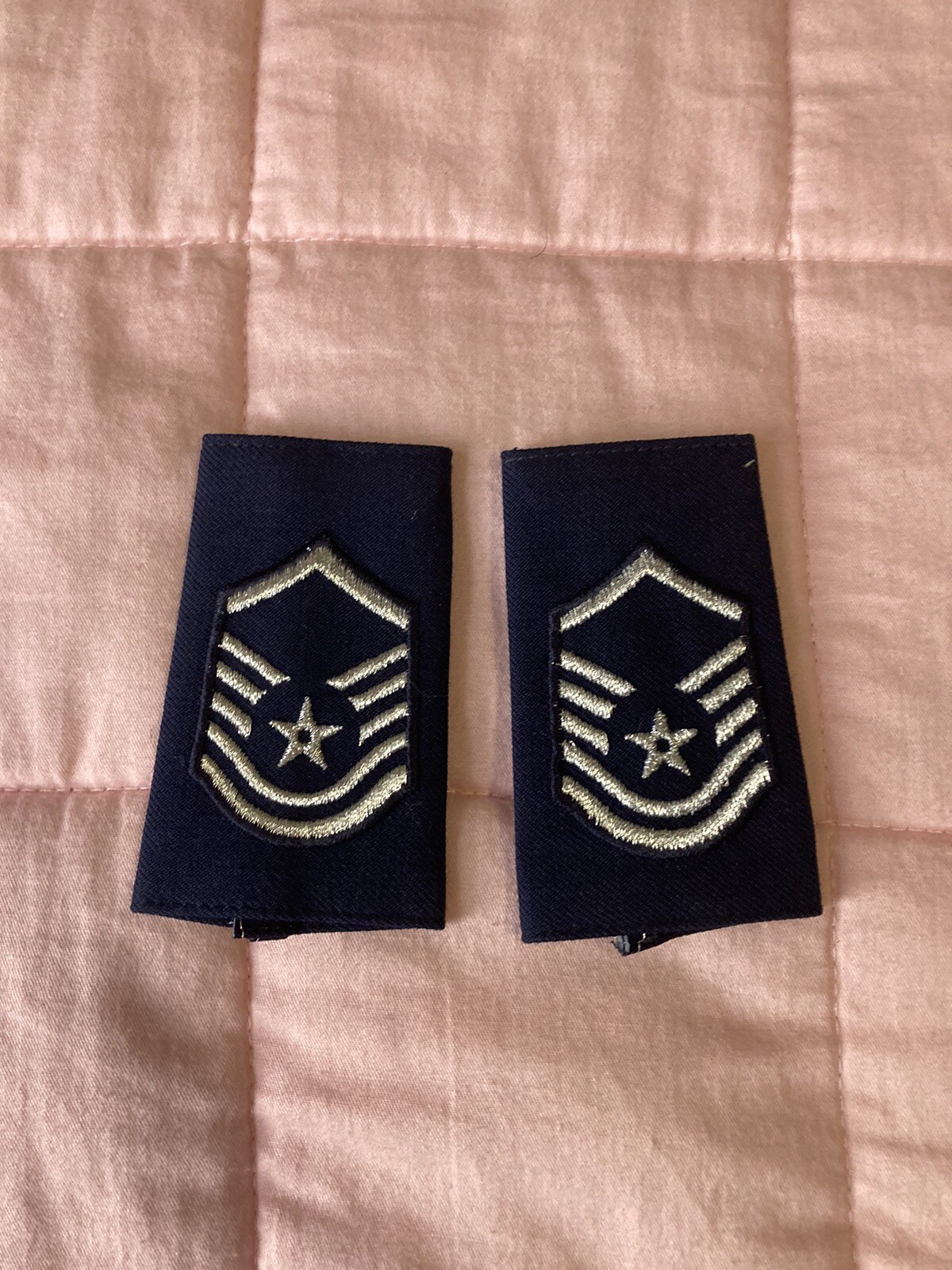 USAF Master Sergeant/MSgt Shoulder Board/Epaulet Rank, 3”