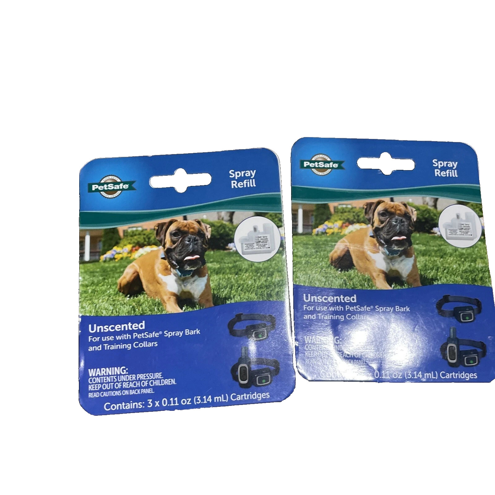 2 pk PETSAFE Unscented Spray Refill For Spray Bark & Training Collar 3 Cartridgs