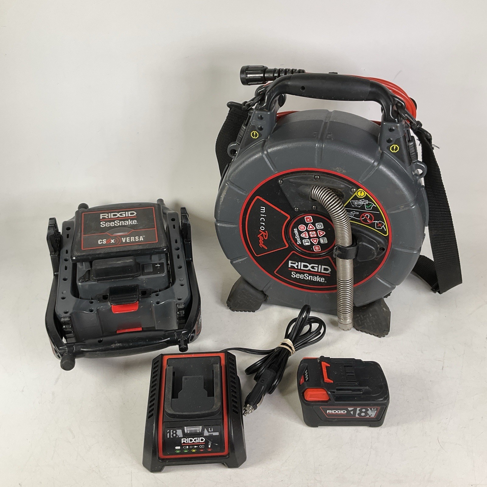 RIDGID SeeSnake CS6x Versa Monitor With MicroReel 100ft Camera & Battery Charger