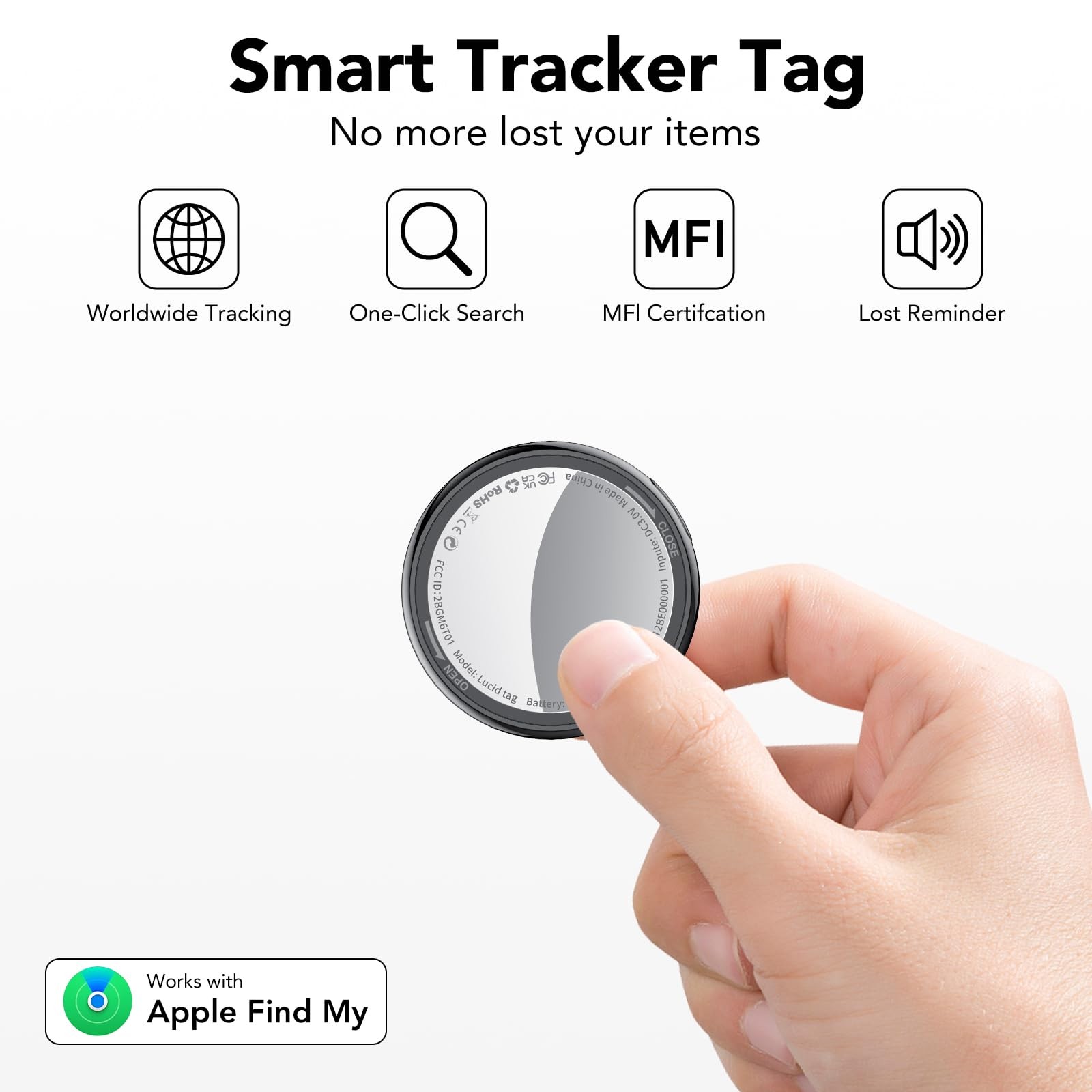 2026 New [Apple MFi Certified] Air Tracker Tags-4 Pack (iOS Only), Bluetooth ...