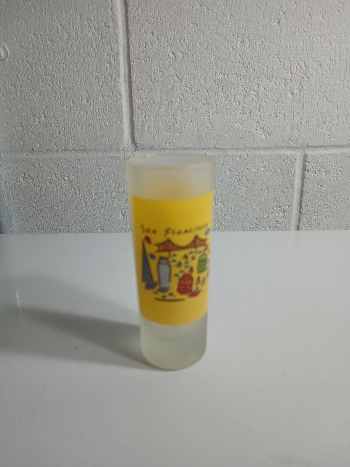 San Francisco " Heart " 4" Tall Frosted Shot Glass