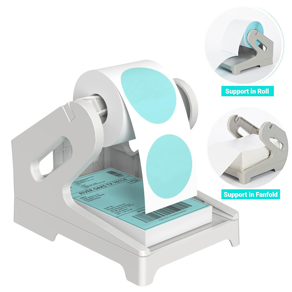 Thermal Shipping Label Holder for 4x6 Rolls Fanfold Label Desktop Label Printer