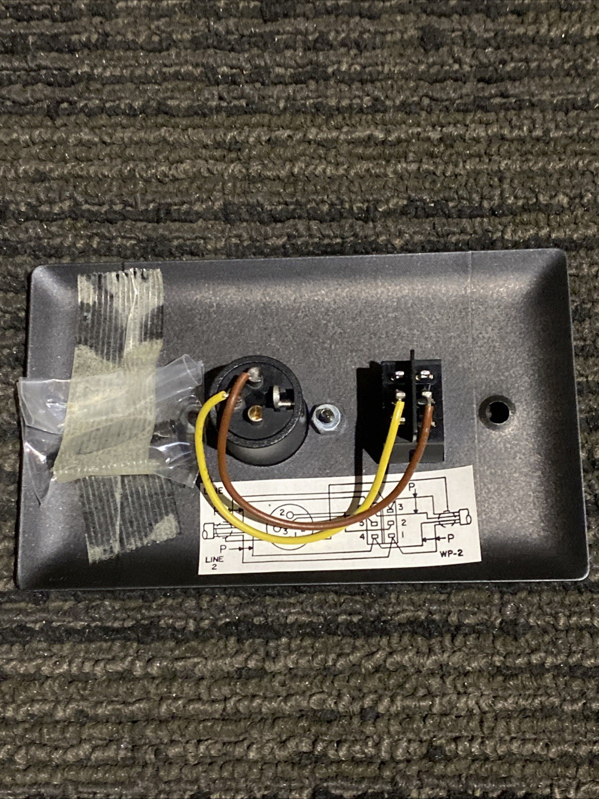 Telex WP2 Two Channel Microphone Wall Plate NOS