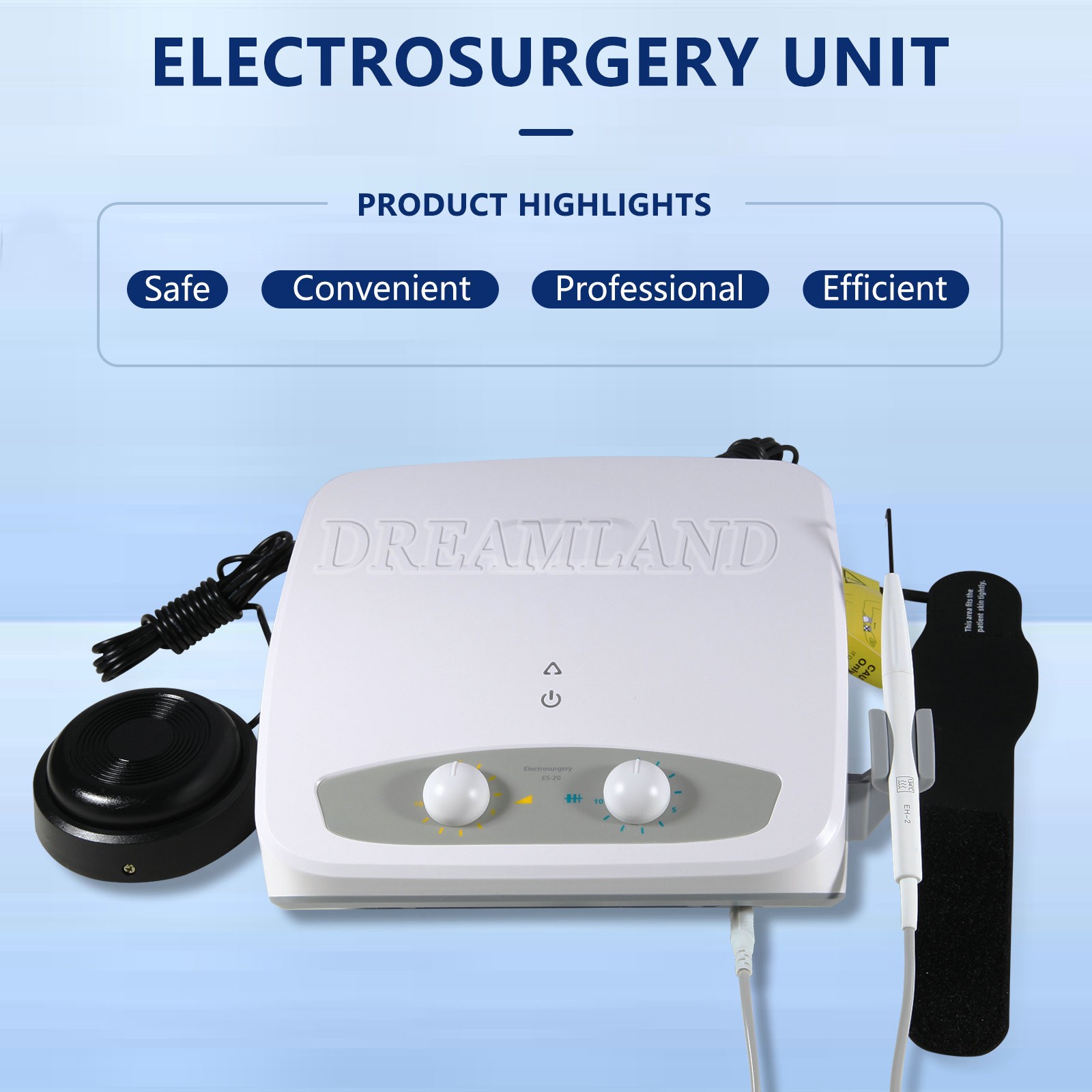Dent Electro Electrosurgery Unit Machine High Frequency Electric / 7 Knife Tips